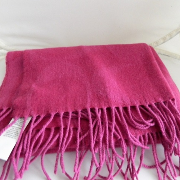 COACH Signature Muffler Scarf in Fuchsia - Picture 2 of 3